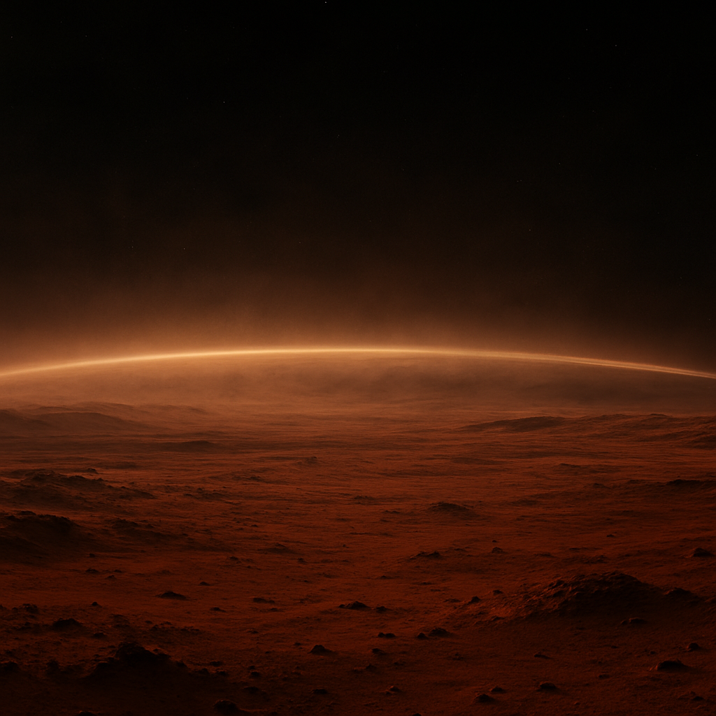 火星表面的黄昏景象